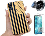 American Flag Phone Case Black